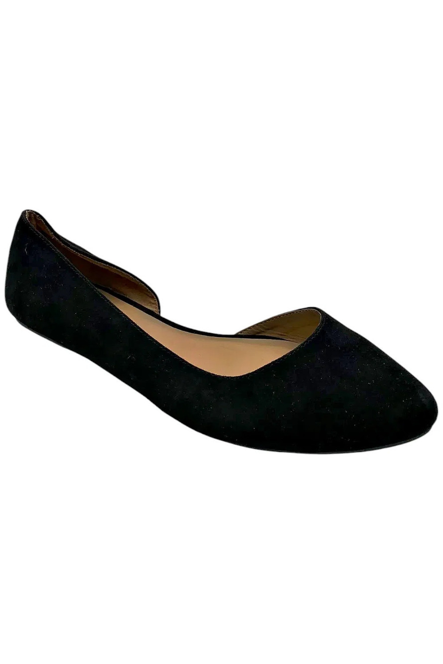 Material Girl Women's Mabel Suede Flats Black - Medium
